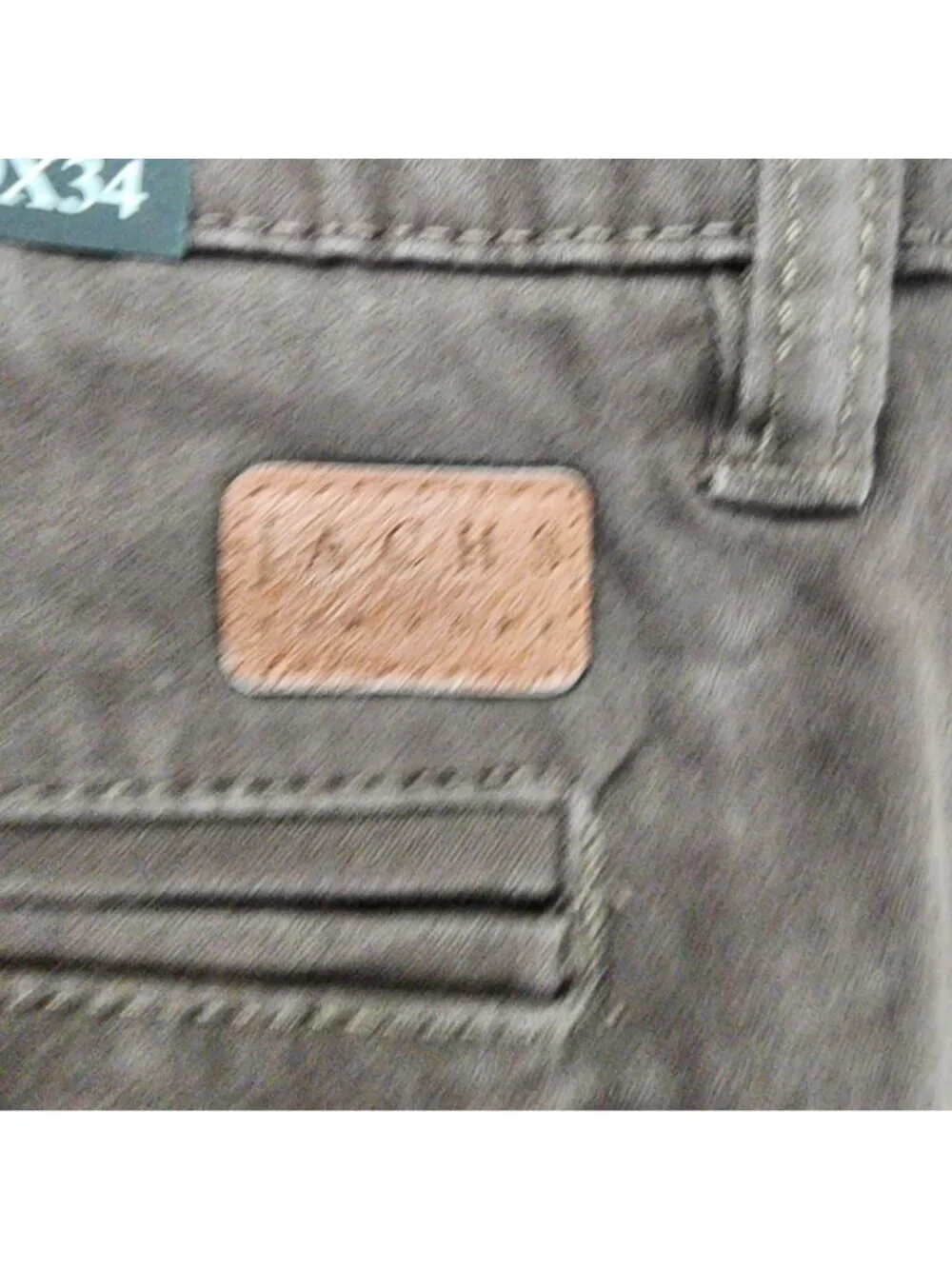 Jachs Pants Mens 30x34 Brown Stretch Mid Rise Straight Fit Slim Straight Leg *NW